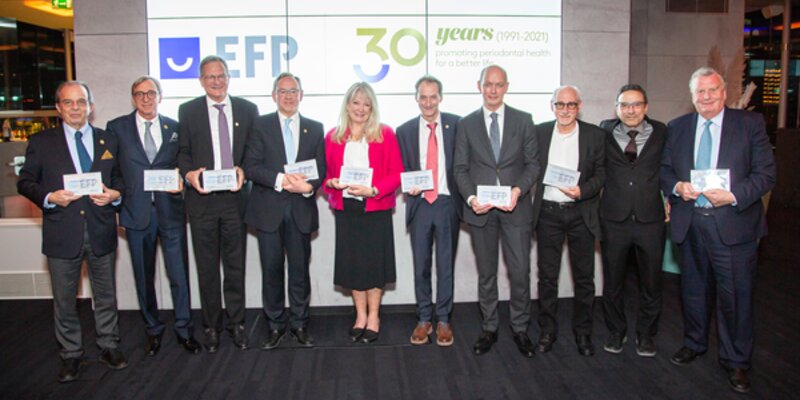 Iain Chapple, Henri Tenenbaum, and Joerg Meyle receive EFP awards at general assembly