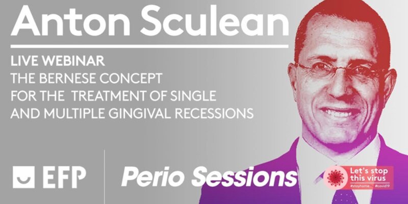 Anton Sculean will give first live EFP webinar, on treating gingival recessions