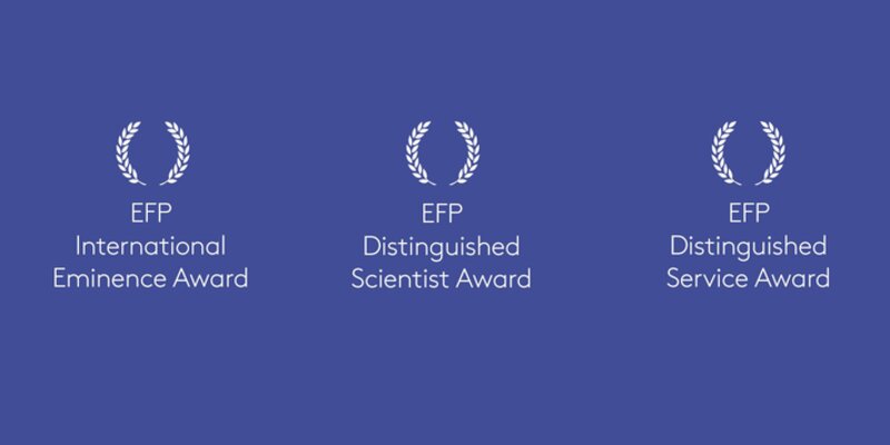 Logos for the three EFP society awards