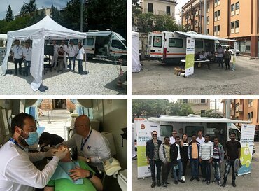 Italy: Ambulances and periodontal screenings in earthquake zone