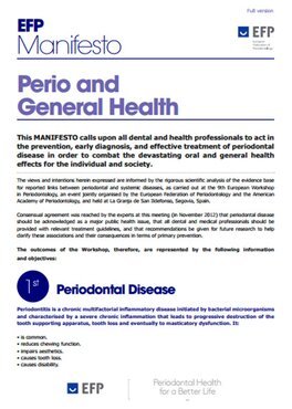 Forty-per-cent rise in signatures of EFP Manifesto on perio and general health