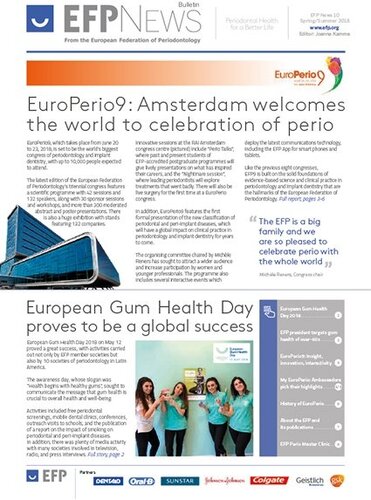 EFP News bulletin focuses on EuroPerio9 and success of European Gum Health Day