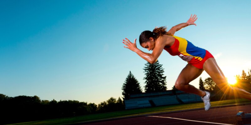 Athlete running