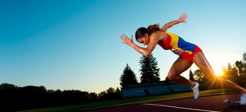 Athlete running