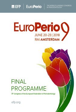 Final programme for EuroPerio9 is now available