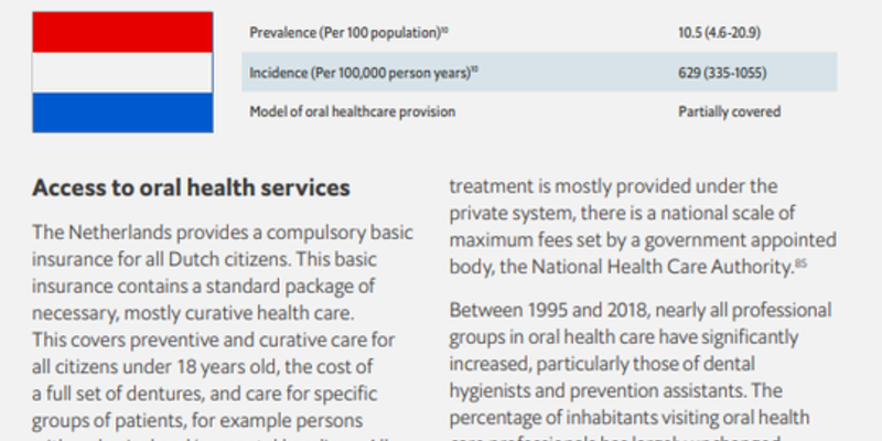 Economist report on socio-economic impact of periodontitis. The Netherlands: eliminating gingivitis is most cost-effective approach