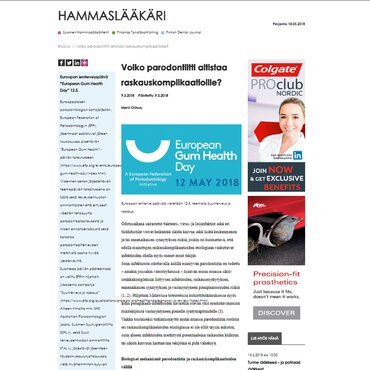 Finland: Action focused on periodontal disease and pregnancy