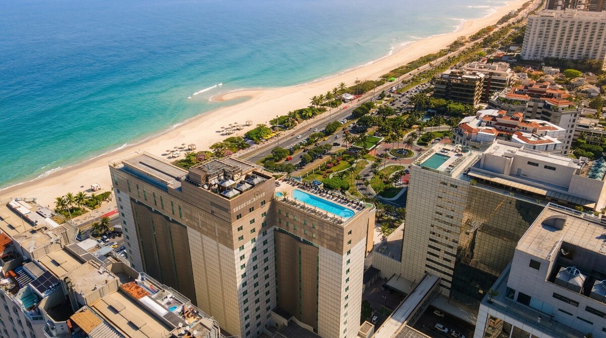 Photo of hotel complex and beach
