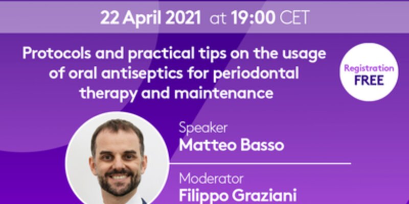 Free EFP Perio Sessions webinar on how to use oral antiseptics in periodontal therapy and maintenance