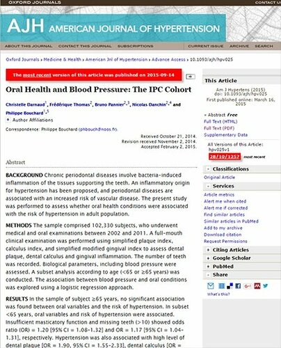EFP awards top annual prize for postgraduate research to paper on oral health and blood pressure