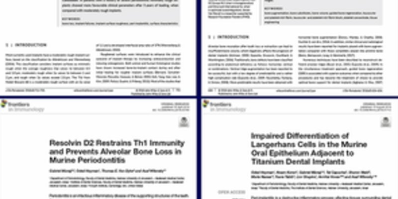 EFP prize for postgraduate research goes to studies on immunology and implants in patients with severe periodontitis