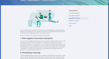 Oral Health & Gum Hub offers advice on gum health and implants to patients