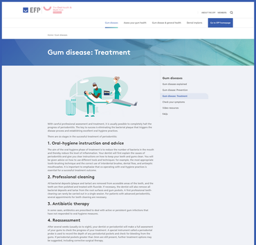 Oral Health & Gum Hub offers advice on gum health and implants to patients