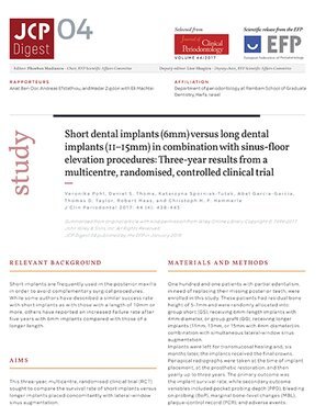 Short or long dental implants? JCP Digest weighs up the evidence