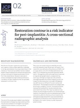 Large emergence angles are significant risk indicator for peri-implantitis – JCP Digest