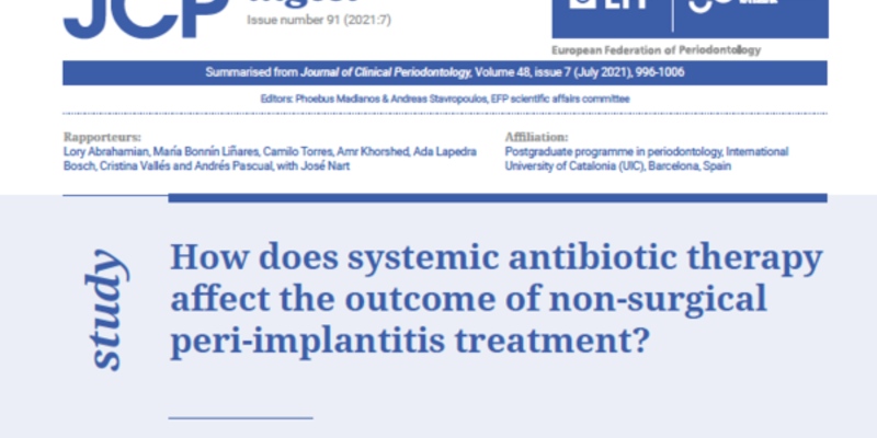 Systemic antibiotics ‘provide no additional benefit to non-surgical peri-implantitis treatment’