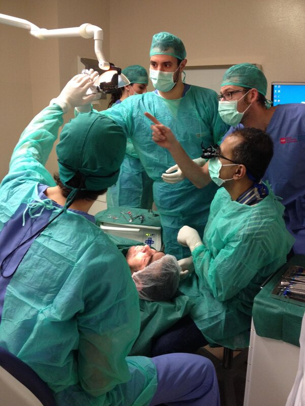 students in clinic