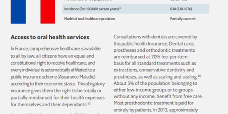 Economist report on socio-economic impact of periodontitis. France: Eliminating gingivitis would halve costs
