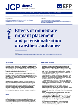 Immediate provisional implants ‘do not increase aesthetic outcome’