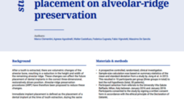 Immediate implant placement plus alveolar-ridge preservation ‘may reduce treatment time’