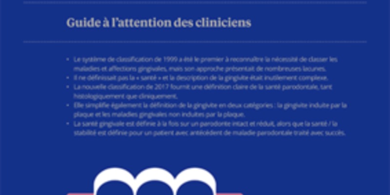 Four francophone perio societies collaborate to translate New Classification guidelines for their members