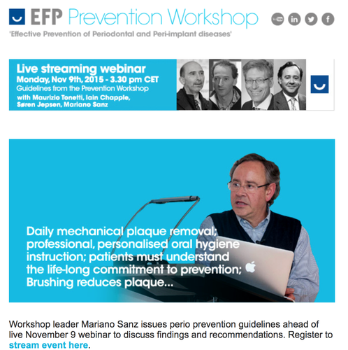 Newsletter dedicated to Prevention Workshop highlights guidelines released at November 9 webinar