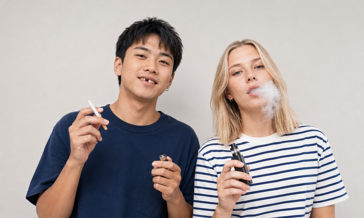 a smoker and a vaper