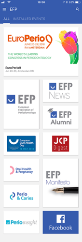 EFP App, boosted by EuroPerio9, now has more than 8,000 users