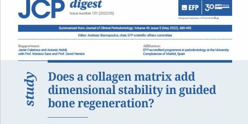 JCP Digest focuses on use of collagen matrix in guided bone regeneration