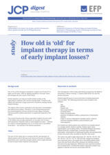 How old is ‘old’ for implant therapy in terms of early implant losses?
