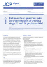 Full-mouth or quadrant-wise instrumentation in treating stage III and IV periodontitis?