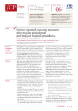 Patient-reported outcome measures after routine periodontal and implant surgical procedures
