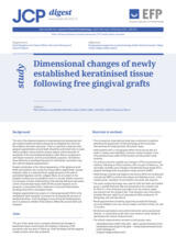 Dimensional changes of newly established keratinised tissue following free gingival grafts