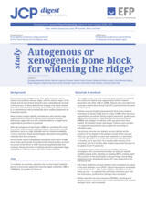 Autogenous or xenogeneic bone block for widening the ridge?