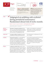Subgingival air-polishing with erythritol during periodontal maintenance: randomised clinical trial of twelve months