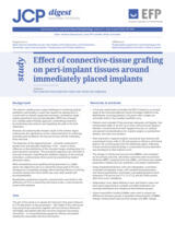 Effect of connective-tissue grafting on peri-implant tissues around immediately placed implants