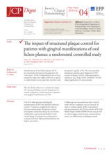 The impact of structured plaque control for patients with gingival manifestations of oral lichen planus: a randomised controlled study