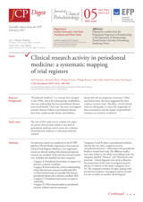 Clinical research activity in periodontal medicine: a systematic mapping of trial registers