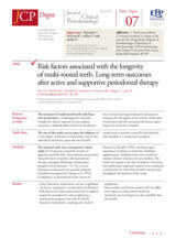 Risk factors associated with the longevity of multi-rooted teeth: long-term outcomes after active and supportive periodontal therapy