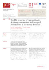 The JP2 genotype of Aggregatibacter Actinomycetemcomitans and marginal periodontitis in the mixed dentition