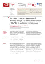 Association between periodontitis and mortality in stages 3-5 chronic kidney disease: NHANES III and linked mortality study
