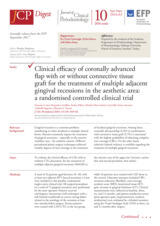 Clinical efficacy of coronally advanced flap with or without connective tissue graft for the treatment of multiple adjacent gingival recessions in the aesthetic area: a randomised controlled clinical trial