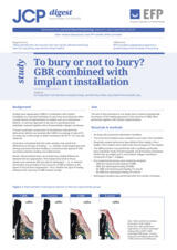 To bury or not to bury? GBR combined with implant installation