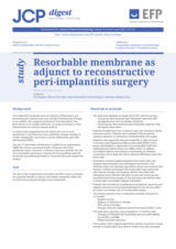 Resorbable membrane as adjunct to reconstructive peri-implantitis surgery