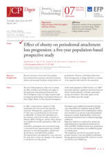 Effect of obesity on periodontal attachment loss progression: a five-year population-based prospective study