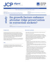 Do growth factors enhance alveolar ridge preservation in extraction sockets?