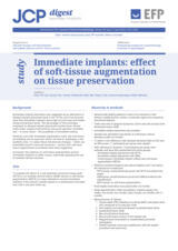 Immediate implants: effect of soft-tissue augmentation on tissue preservation