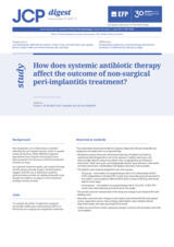 How does systemic antibiotic therapy affect the outcome of non-surgical peri-implantitis treatment?
