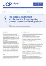 Non-surgical treatment of peri-implantitis: does adjunctive systemic metronidazole help patients?