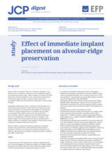 Effect of immediate implant placement on alveolar-ridge preservation